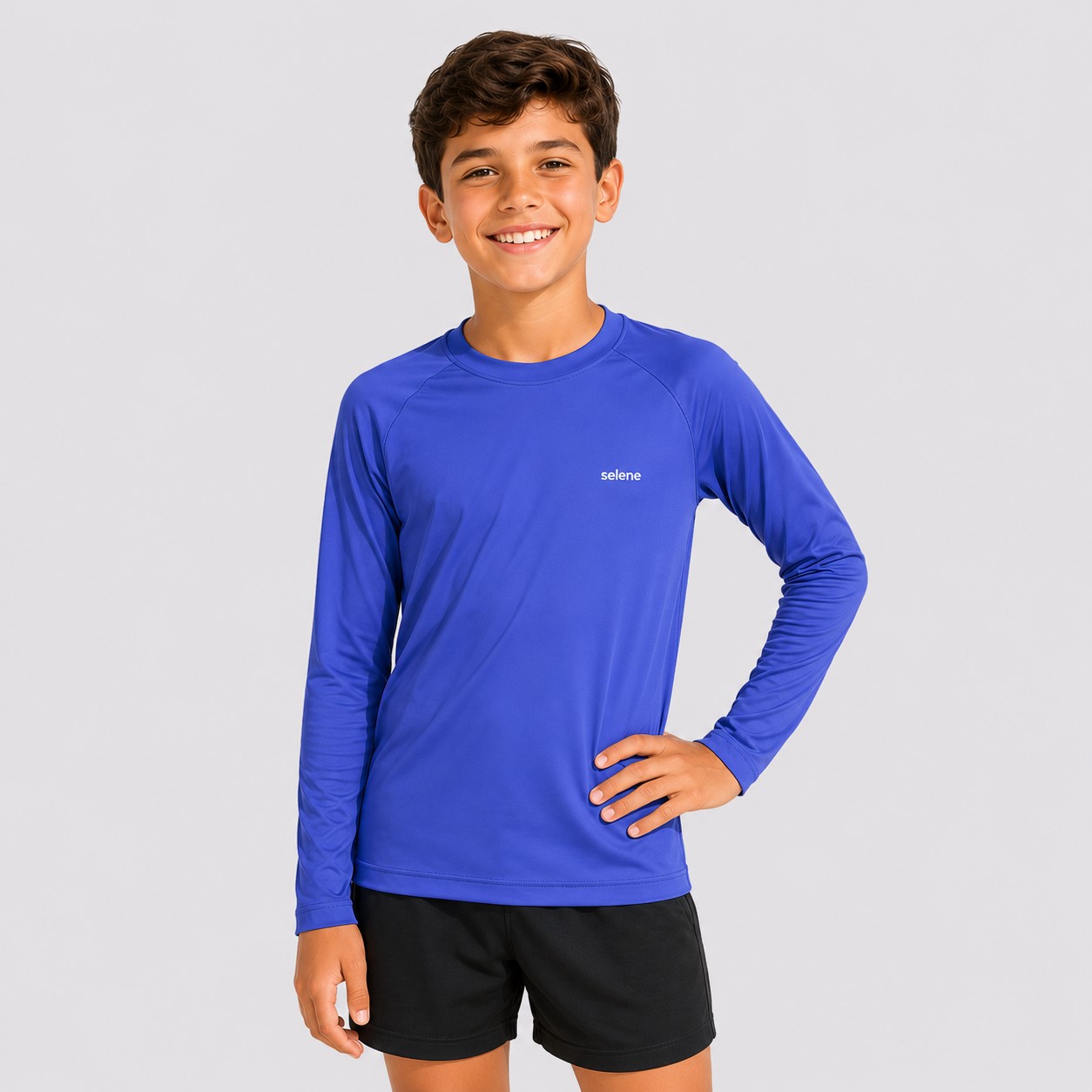 Camiseta Selene UV50+ Manga Longa Juvenil Marinho