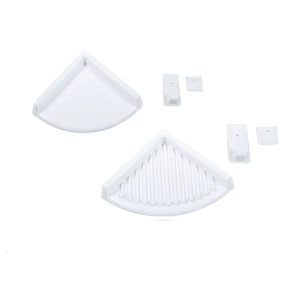 Conjunto Cantoneiras Lisa E Frisado Branco Astra
