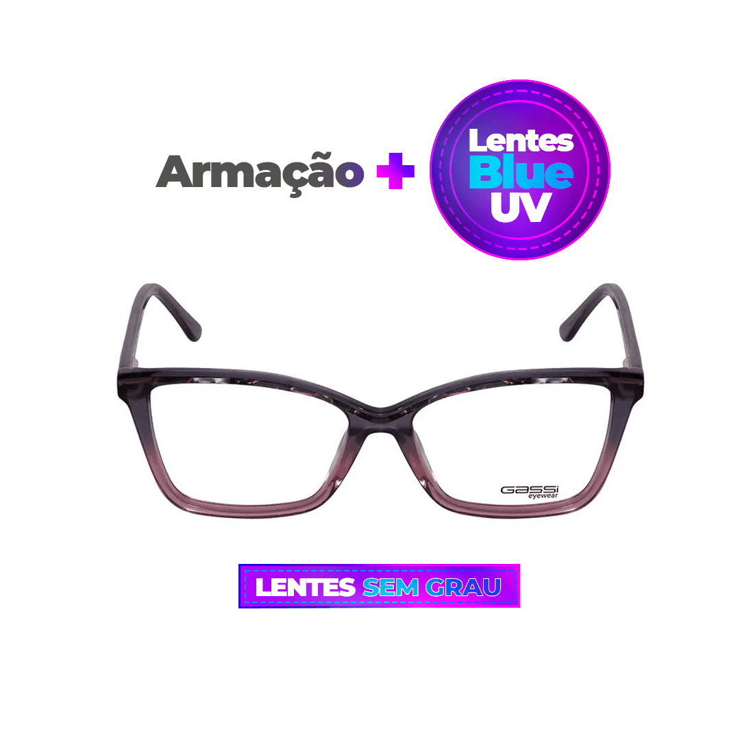 Óculos Gassi Samantha + Lentes Blue UV COMBO