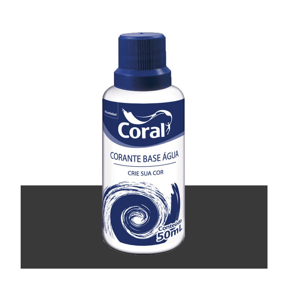 Corante Líquido Preto 50ml Coral