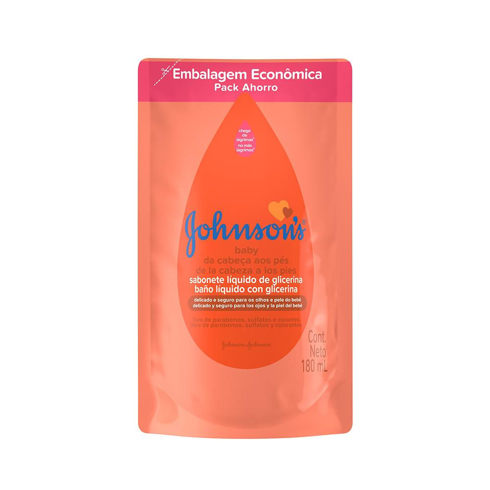 Refil Sabonete Líquido Johnson's Baby Cabeça aos Pés 180ml