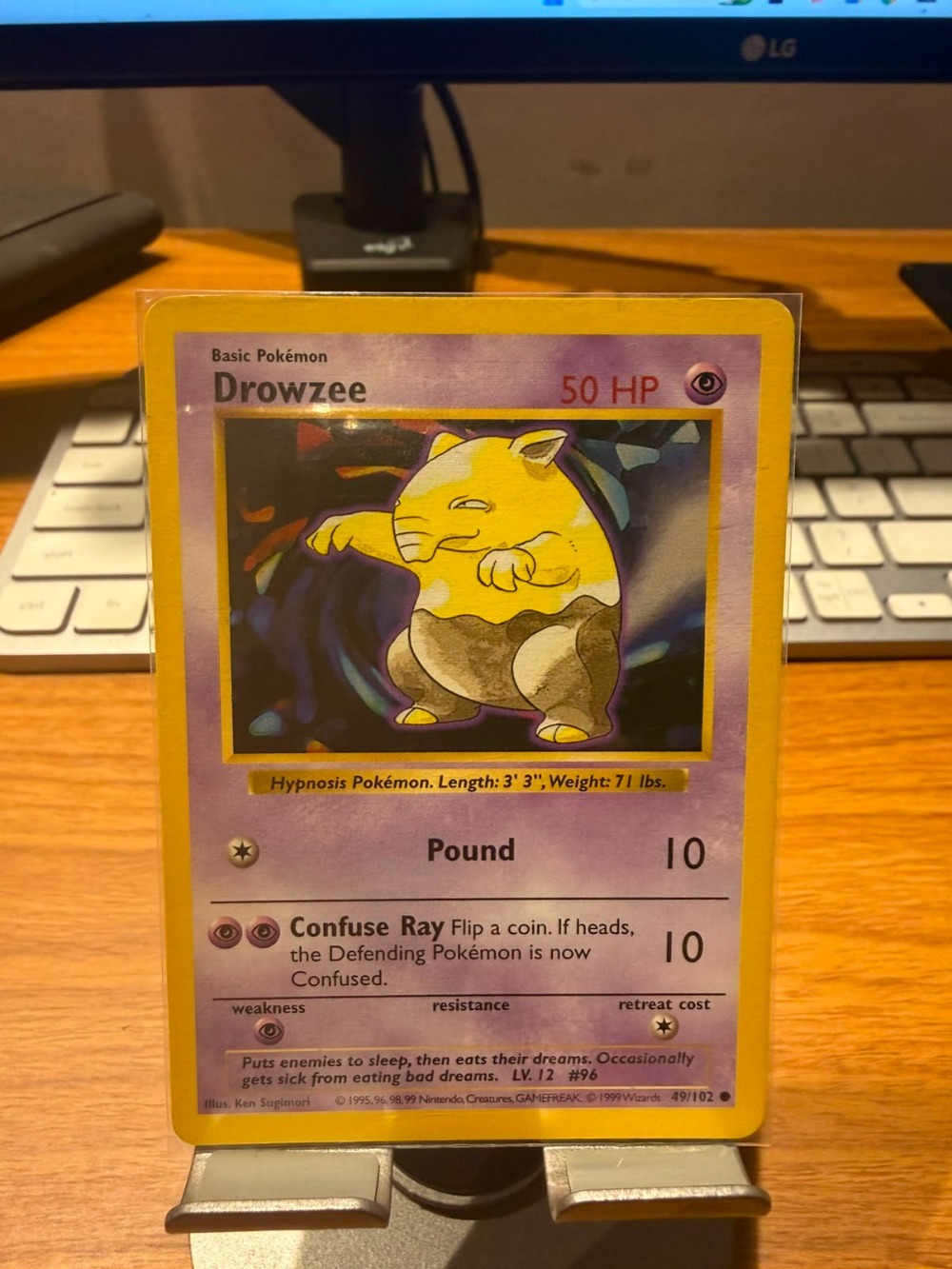 Drowzee (49/102) Base Set Pokémon TCG — Moderately Played, Usado