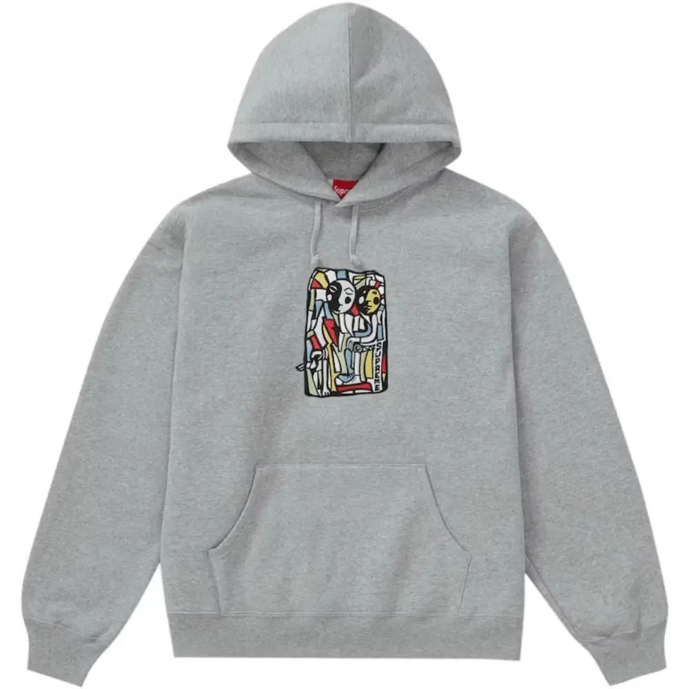 Moletom Supreme Neil Blender Mosaic Hooded Heather Grey — XXG, Novo