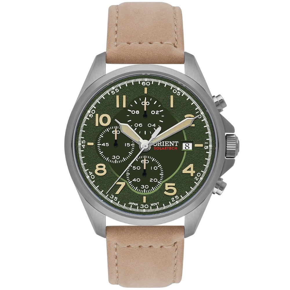Relógio Orient Solartech Elite Land Green 40 mm — Único, Novo