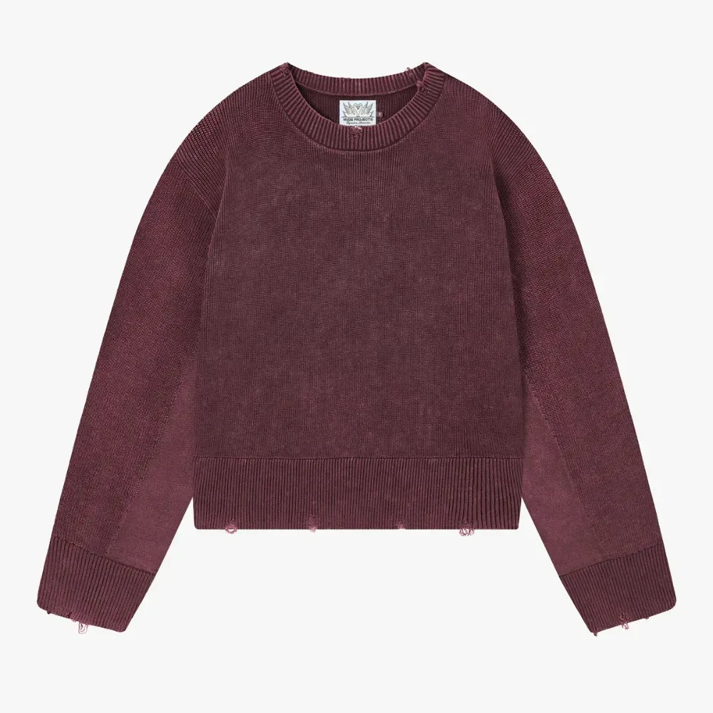 Suéter Nude Project Perfect Cropped Knit Burgundy — M / G / XG, Novo