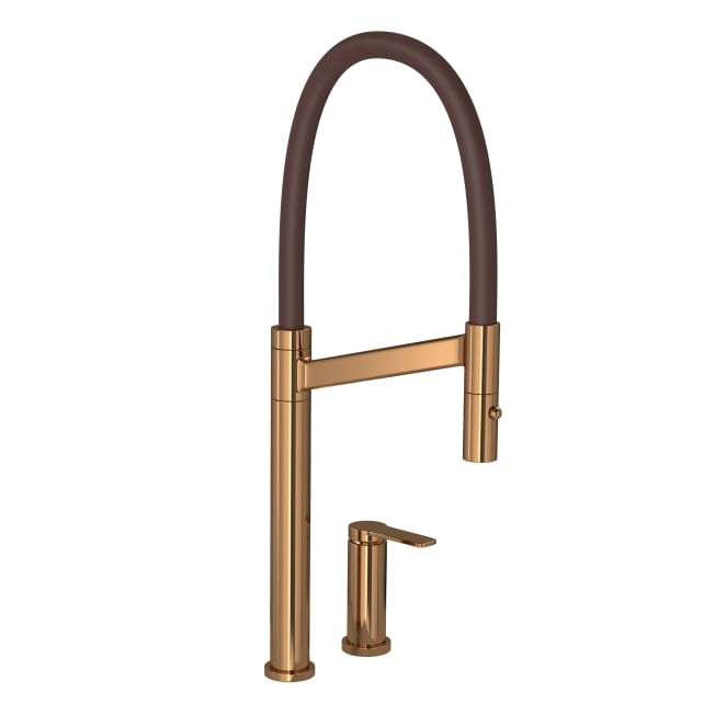 Monocomando Colore De Mesa Red Gold Marrom Deca