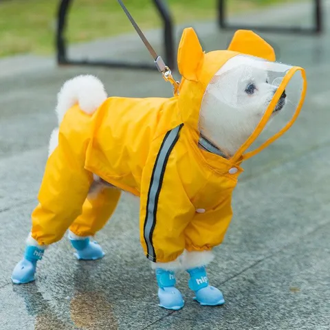Capa de chuva à prova de vento para cachorro