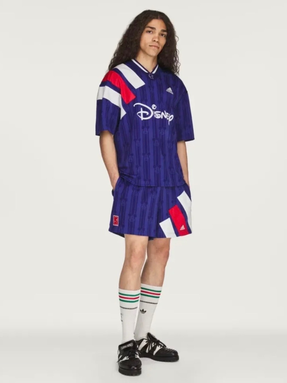 Brain Dead x Disney x adidas Camiseta Football Jersey Victory Blue — P / M / G / XG / XXG, Novo