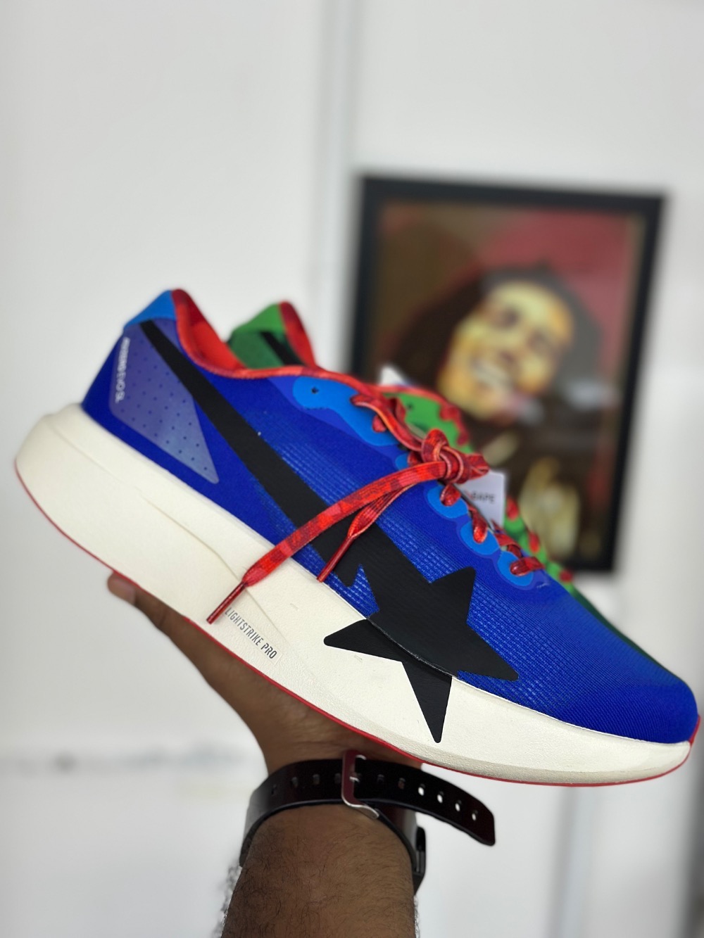 BAPE x adidas Adizero EVO SL Power Blue Collegiate Green Off White — 40, Novo