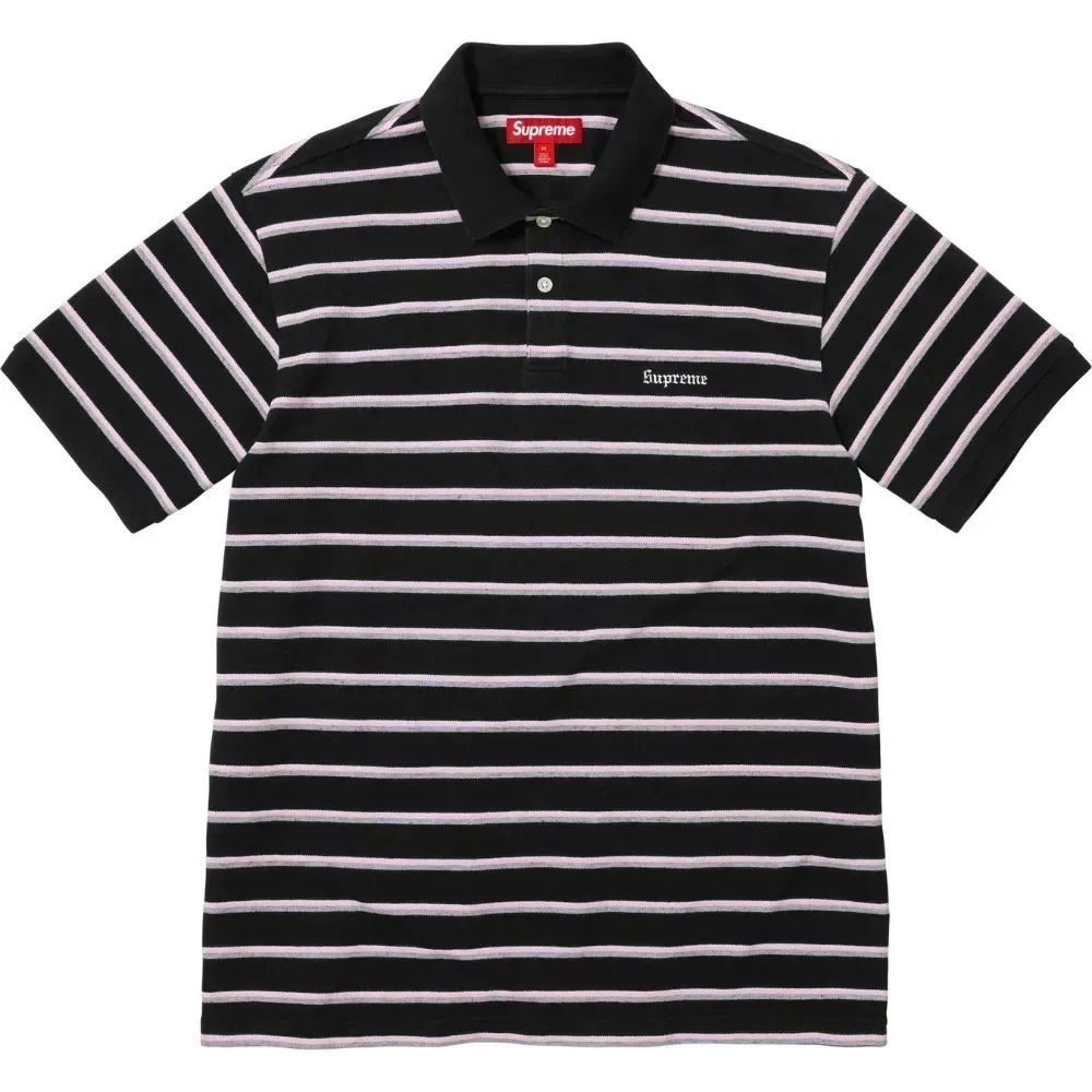 Camisa Supreme Polo Washed Stripe Navy SS26-W3 — M / G, Novo