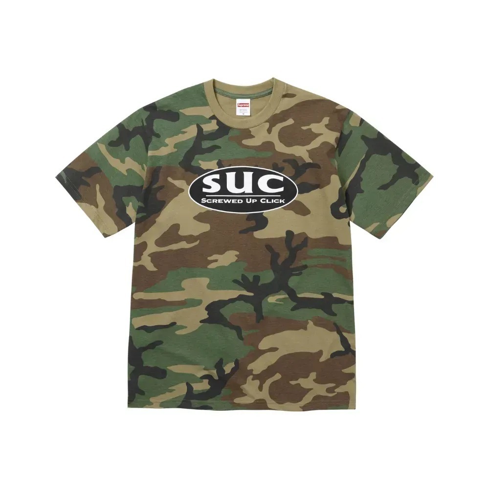 DJ Screw x Supreme Camiseta SUC Tee Woodland Camo SS26-W6 — G, Novo