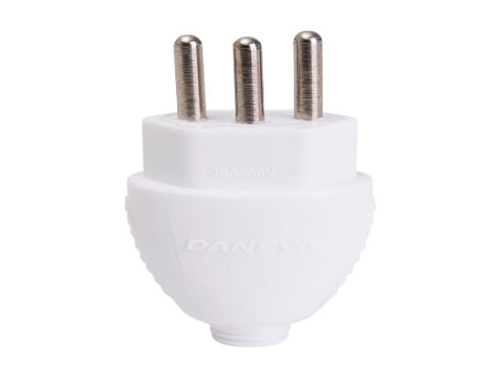 Plugue desmontav 2p t 20a/250v branco dn1616