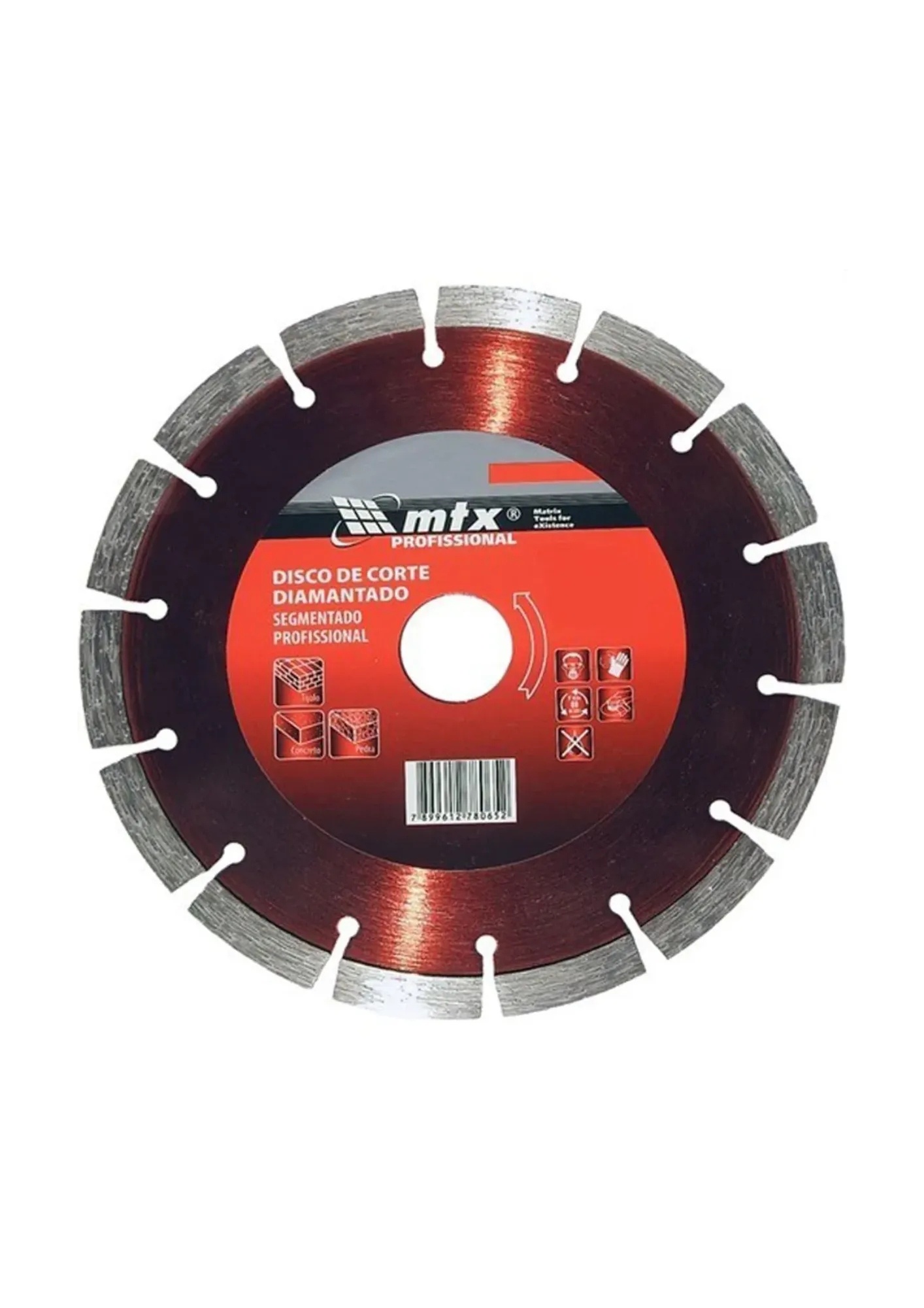 DISCO CORTE DIAMAN SEGMEN 180 X 25,4MM ANEL ADAP 22,23MM-MTX