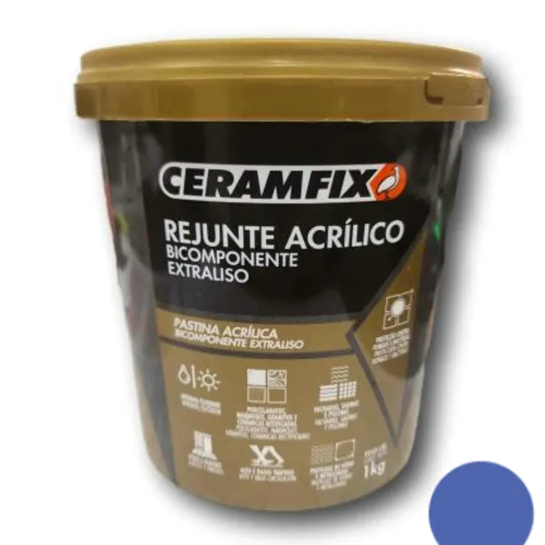 REJUNTE ACRILICO BICOMPONENTE EXTRALISO AZUL ROYAL 1KG CERAMFIX