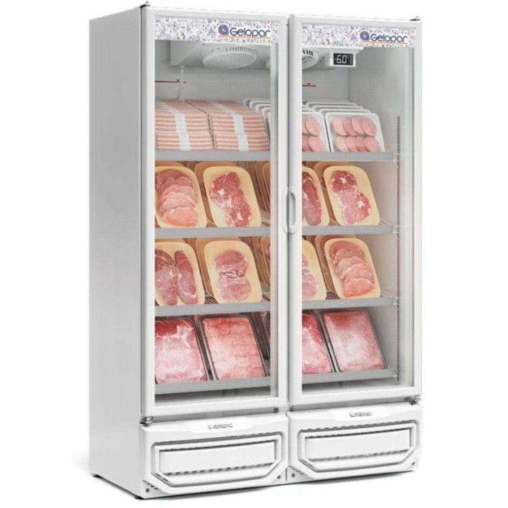 Foto 3 de Expositor de Bebidas Vertical 2 Portas GCBC950 Branco 220V Gelopar