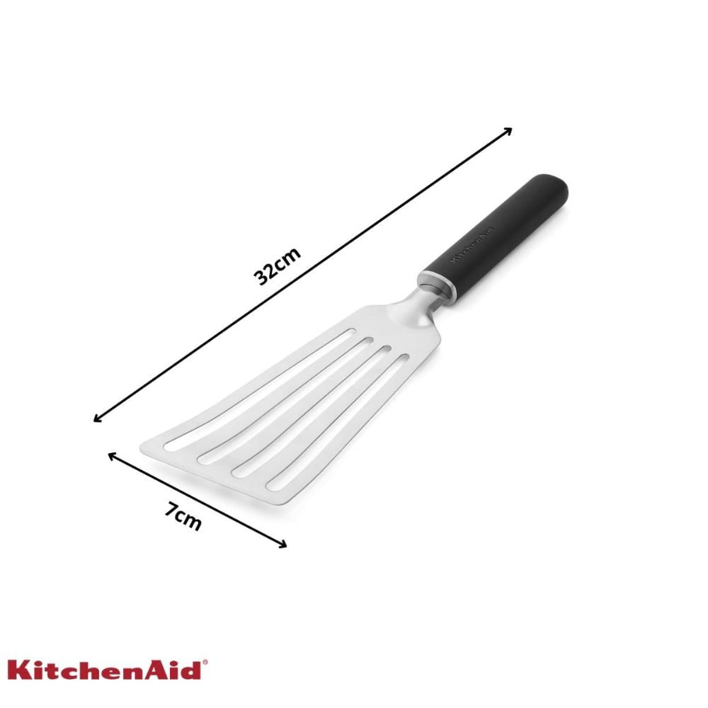 Foto 4 de Espátula Flexível Perfurada 32cm em Inox Preta KitchenAid
