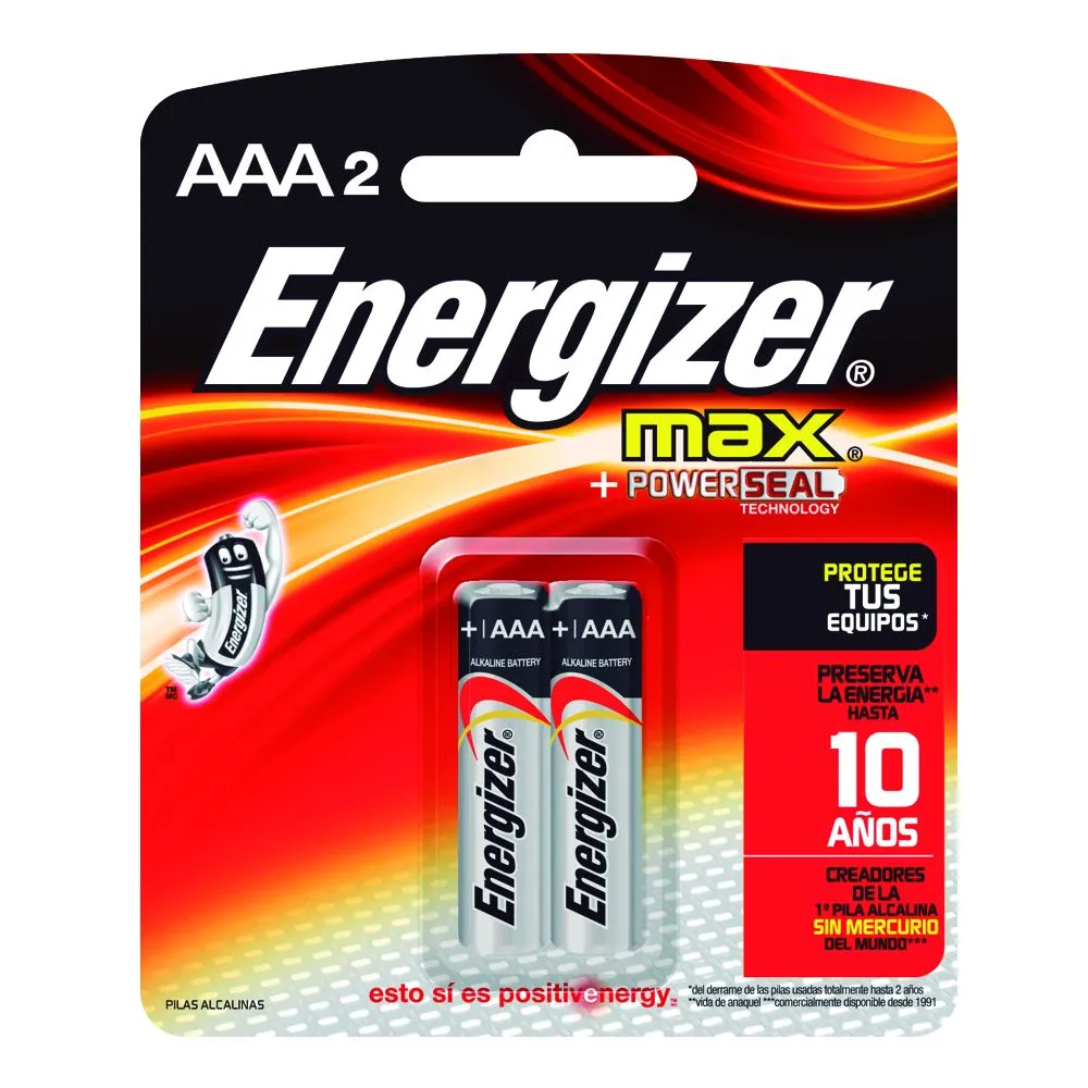 PILHA MAX-SM-PALITO AAA2 ENERGIZER