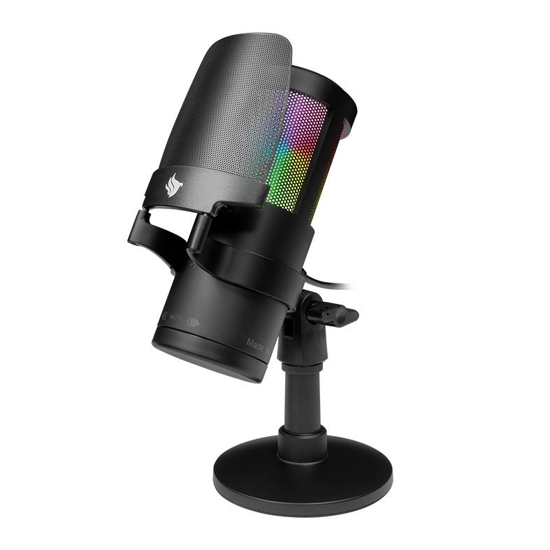 Foto 2 de Microfone Pichau Izar V2 Pro PRV, RGB, USB, Preto, PG-IZRPRV-B02