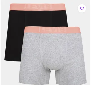 Kit Cueca Boxer Levis C 2 Peças Cinza Tam P