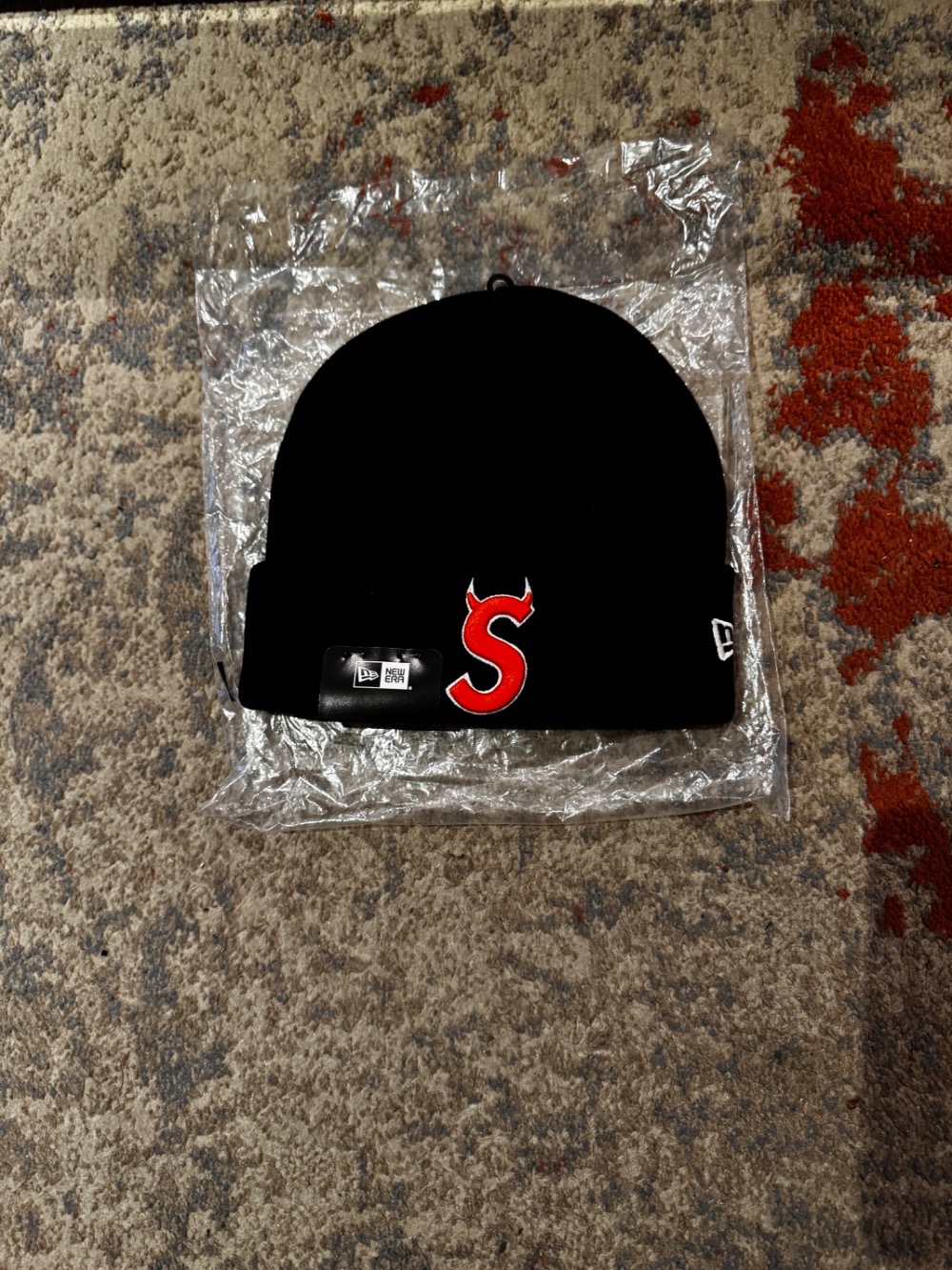 New Era x Supreme Touca Devil S Logo Black SS26-W5 — Único, Novo