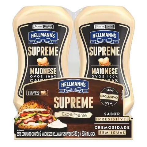 [Rec] Pack Maionese Hellmann's Supreme Squeeze 330g