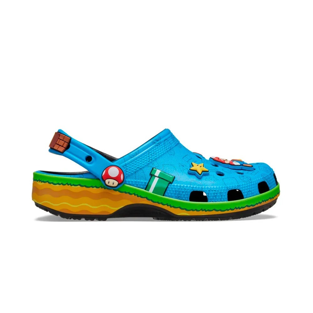 Super Mario x Crocs Classic Clog Blue — 35 / 36 / 37 / 38 / 39 / 40 / 41 / 42 / 43 / 44, Novo