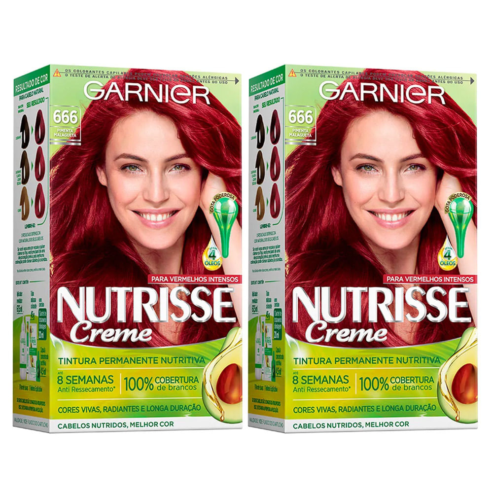 Kit Garnier Nutrisse - Coloração 666 Pimenta Malagueta — Kit