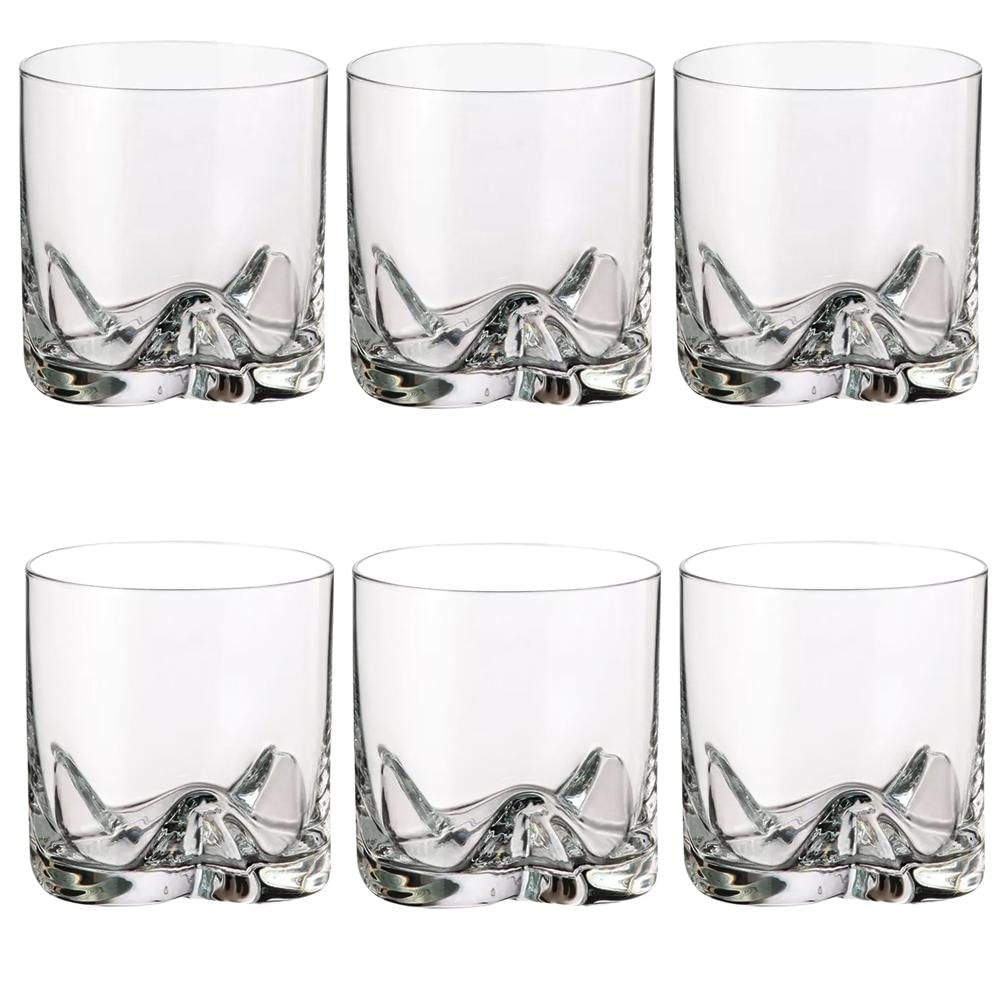 Jogo de 6 copos para wisky Bohemia Crystal 20.589.280 Trio 280ml