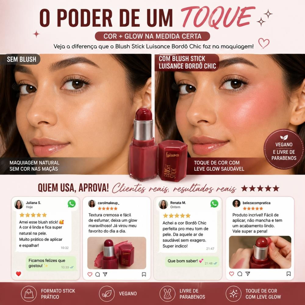 Foto 4 de Blush Stick Luisance Bordô Chic Ref.: L3300