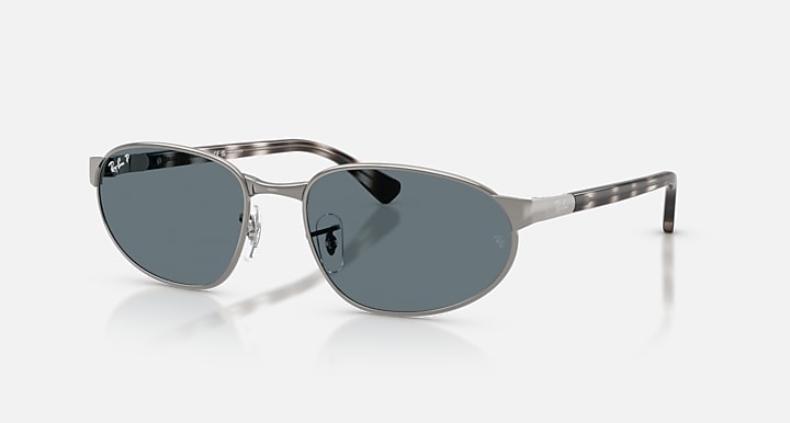 Ray-Ban Óculos De Sol Rb3777 Polarizado - Quadro Cinza Havana Lente Azul 56-19