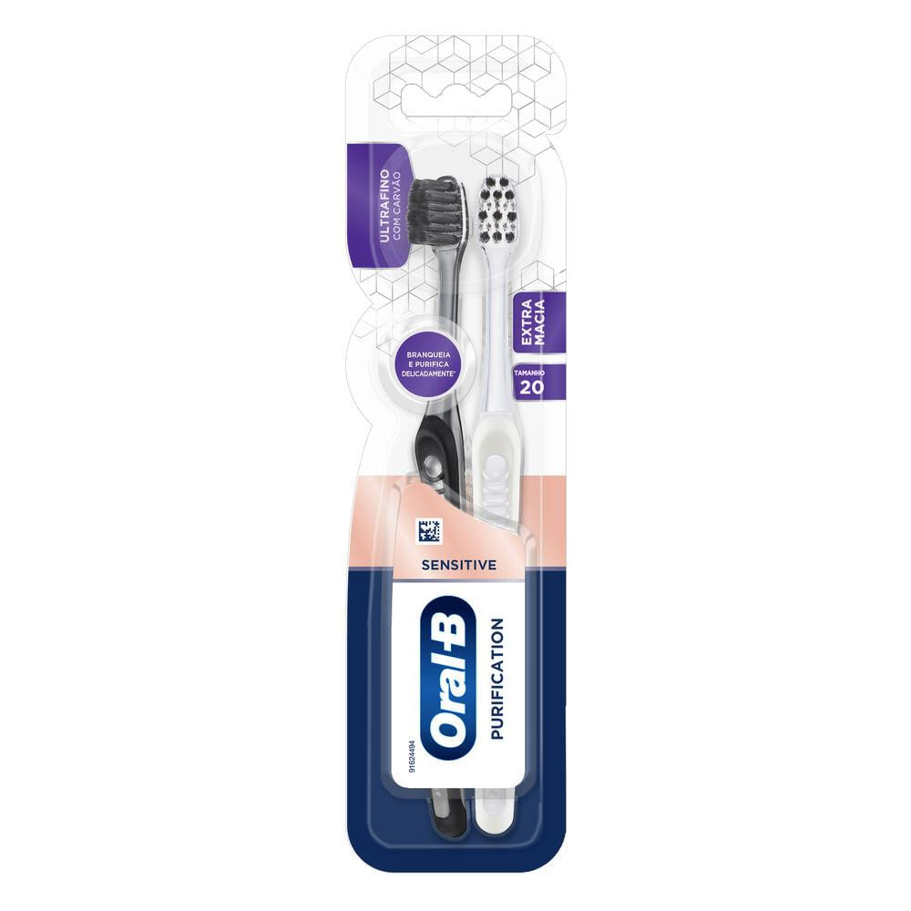 Escova de Dentes Oral-B Whitening Therapy Purification com Cerdas Extra Macias 2un