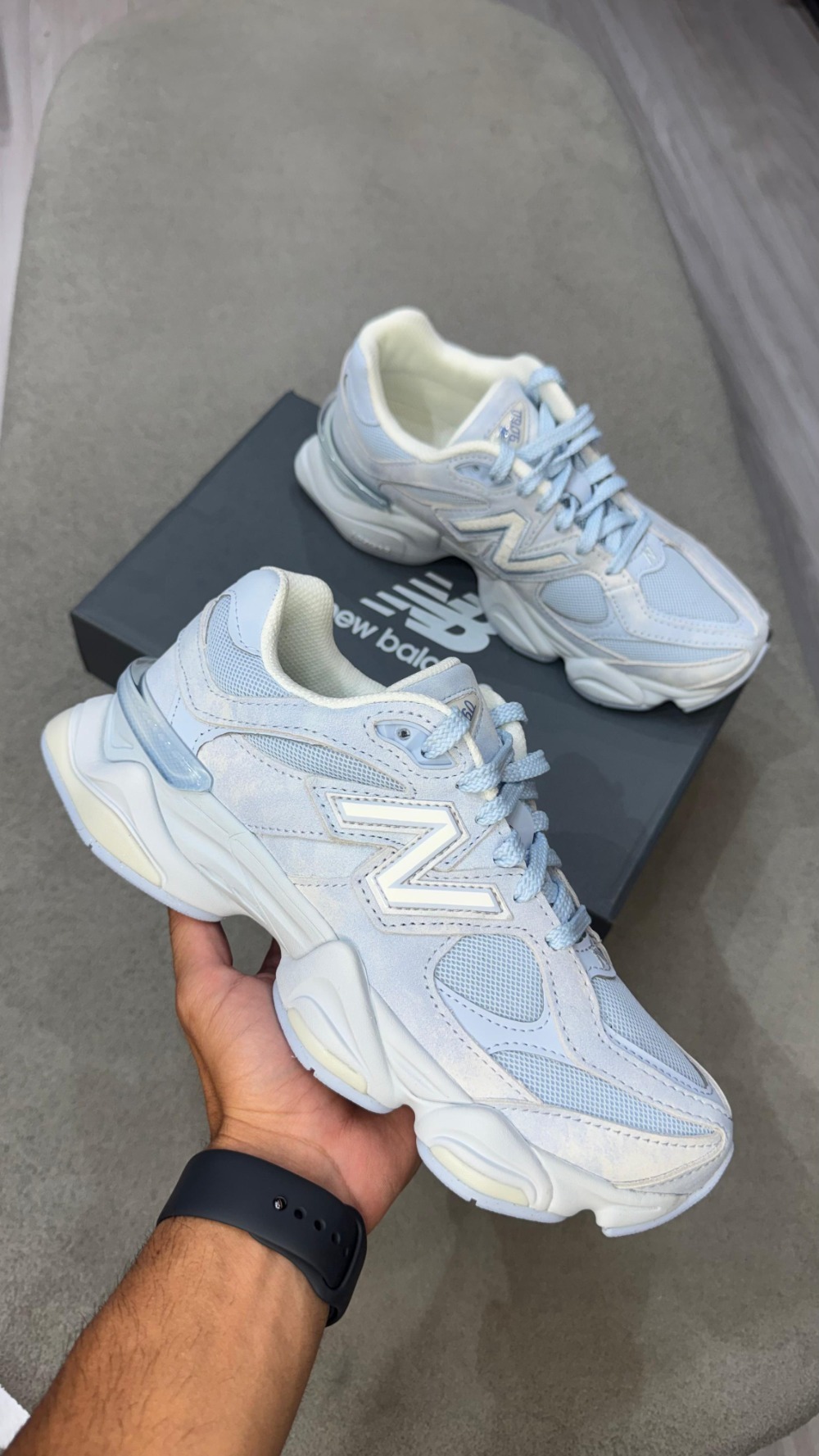 New Balance 9060 Chrome Blue — 35 / 36 / 37 / 38, Novo