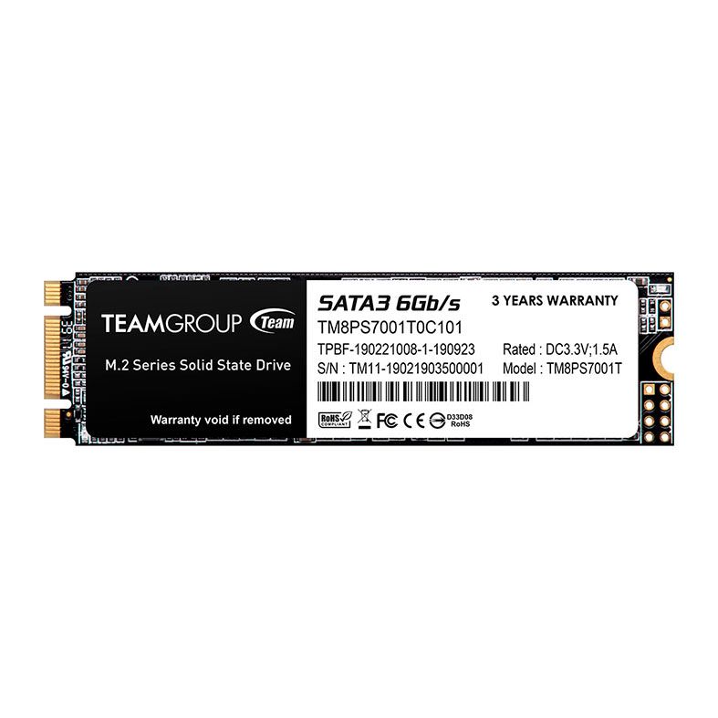 SSD Team Group MS30, 1TB, M.2 2280, Sata III 6GB/s, Leitura 530MB/s, Gravacao 430MB/s, TM8PS7001T0C101