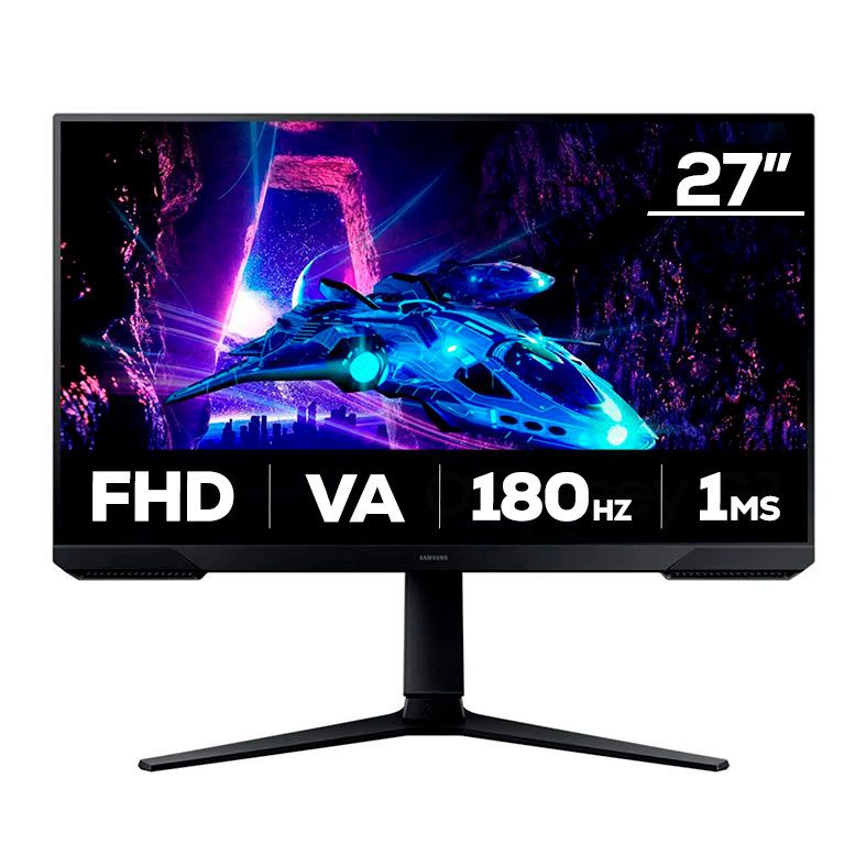 Monitor Gamer Samsung Odyssey G3, 27 Pol, VA, FHD, 1ms, 180Hz, FreeSync, HDMI/DP, LS27DG300ELXZD