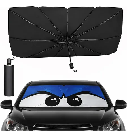 Quebra Sol Carro Protetor Solar Chuva Olho Preto