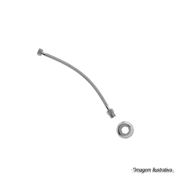 4607.C.040 LIGACAO FLEX MALHA DE ACO 40CM CR DECA