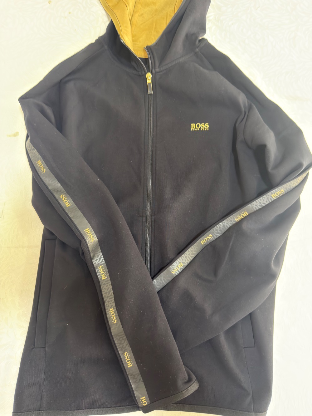 Moletom Hugo Boss Zip-Through Saggy 2 Black — XG, Novo