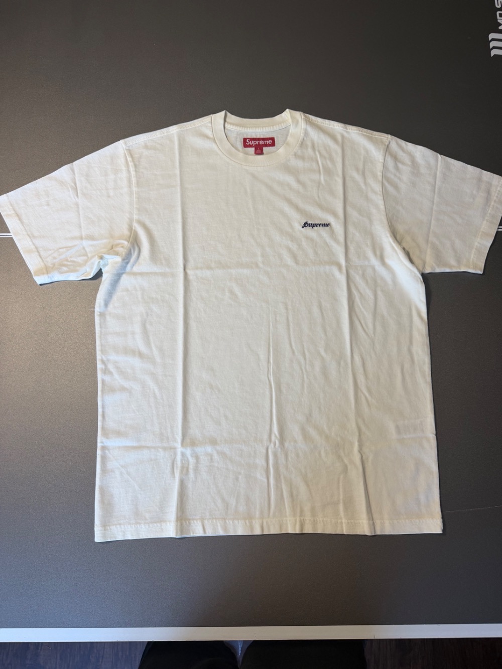 Camiseta Supreme Washed White SS26-W15 — G, Novo