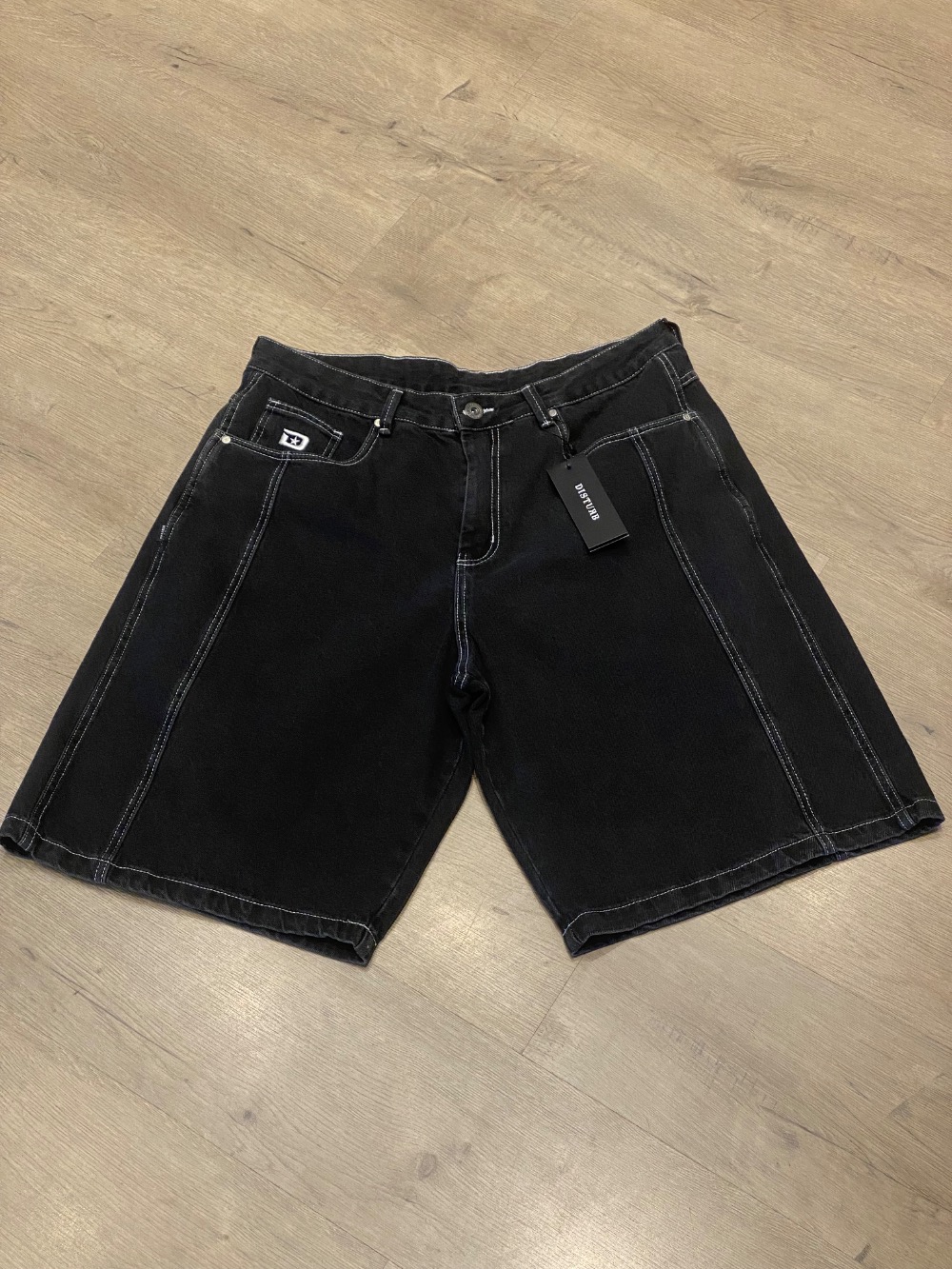 Shorts Disturb Limited Denim Black — M / G / XG, Novo