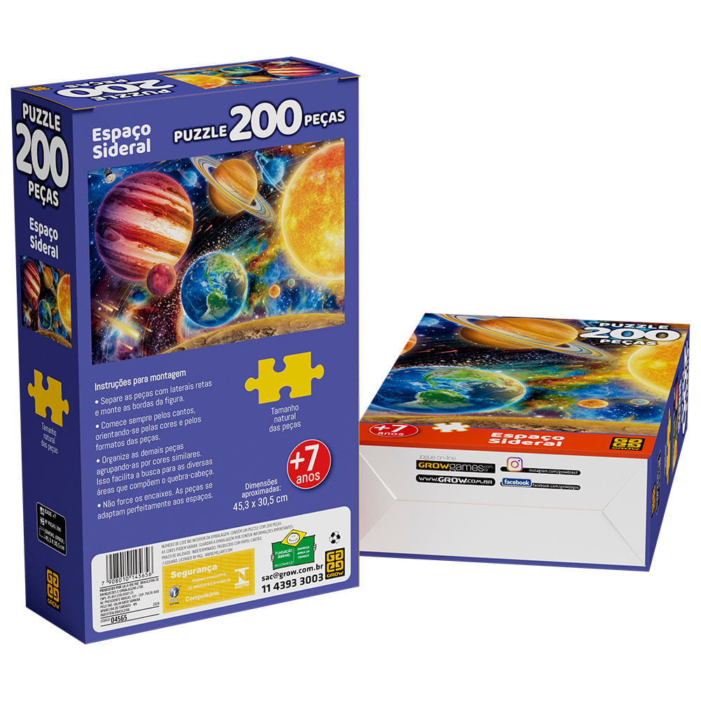 Foto 3 de Quebra-cabeça 200 peças Espaço Sideral