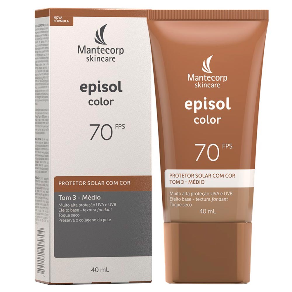 Protetor Solar com Cor Mantecorp Skincare Episol Color FPS70 — 3