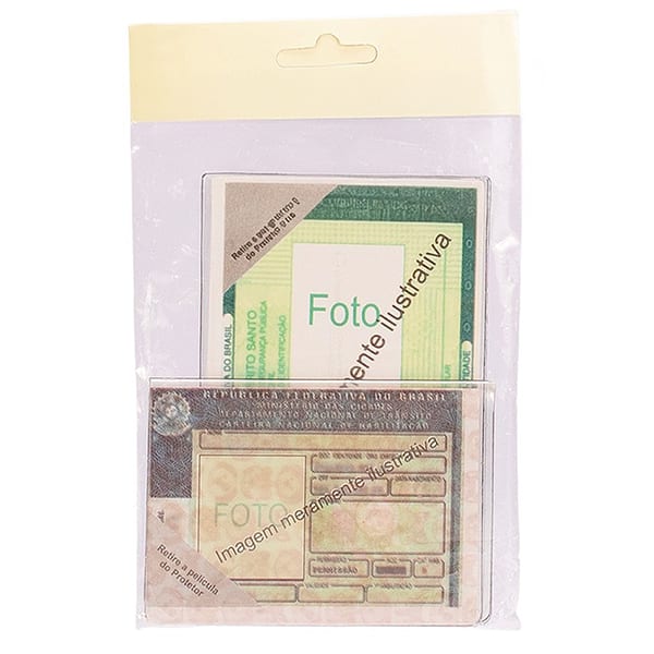 Porta documento Kit CNH e RG, 132, Plastic PT 1 UN