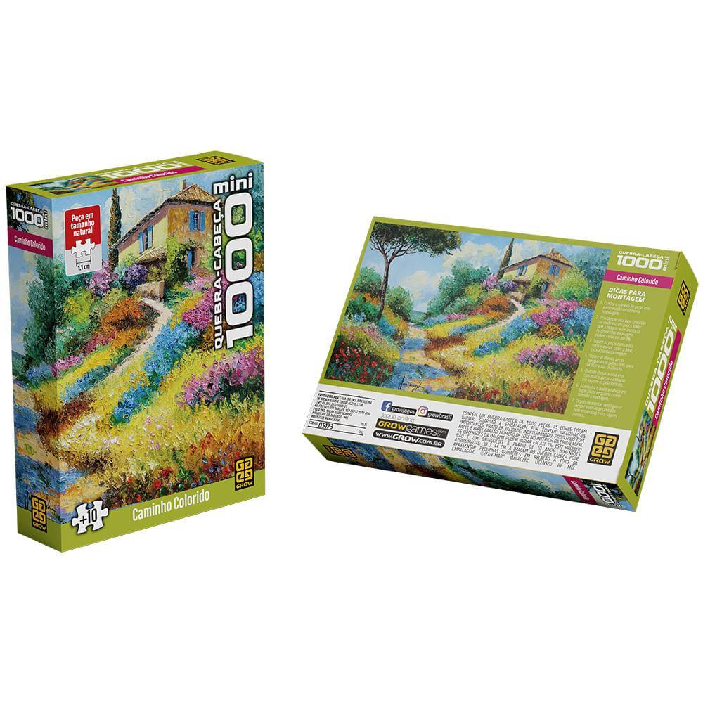 Foto 2 de Mini Quebra-cabeça 1000 peças Caminho Colorido