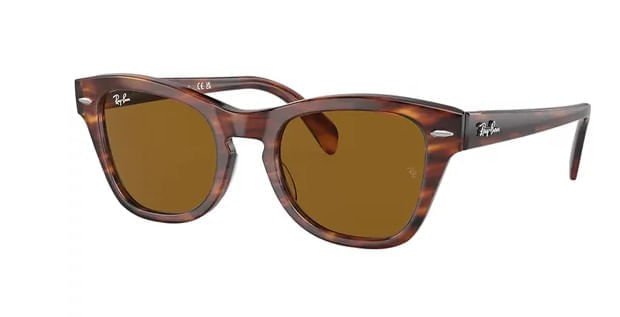 Óculos de Sol Ray-Ban, modelo RB0707S, cor Havana Listrado, tamanho 53