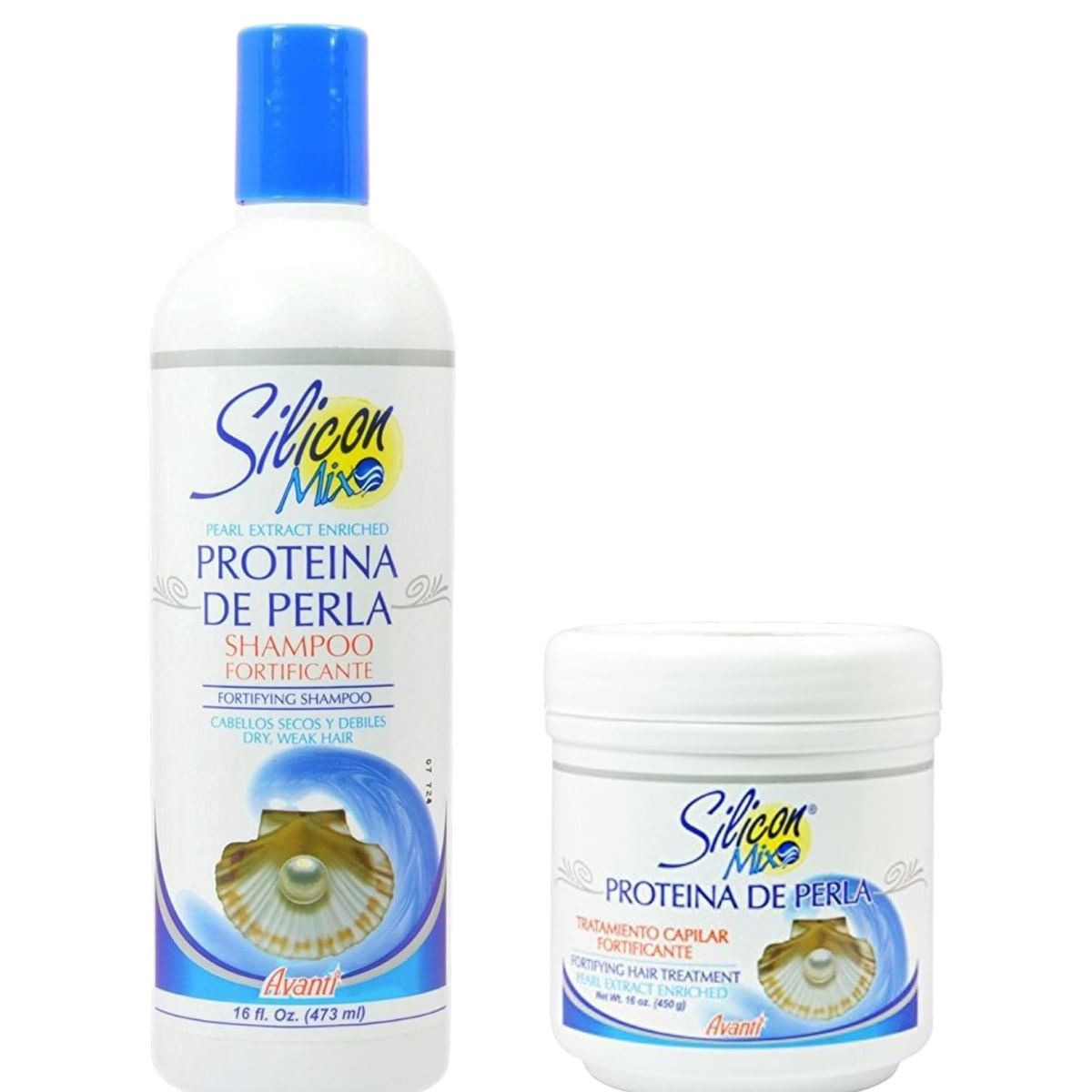 Kit Silicon Mix Proteína Perla Shampoo 473Ml + Máscara 450G