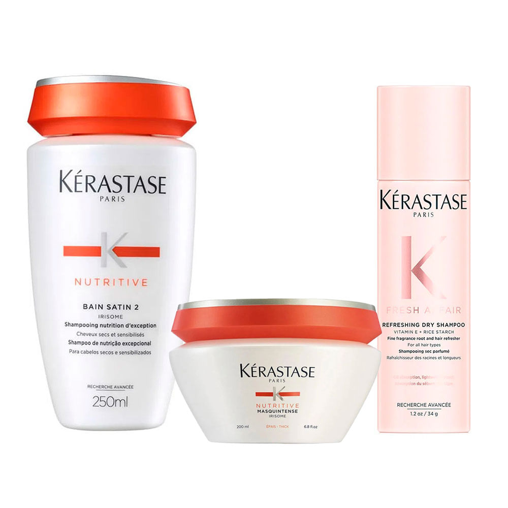 Kérastase Nutritive + Fresh Affair Kit - Shampoo + Máscara + Shampoo a Seco — Kit