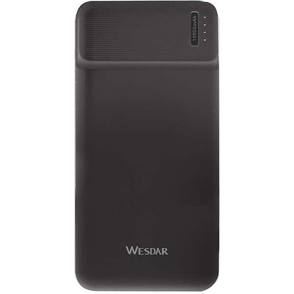 Carregador Portátil Power Bank USB, 10000mAh, Preto, S139, Wesdar - CX 1 UN