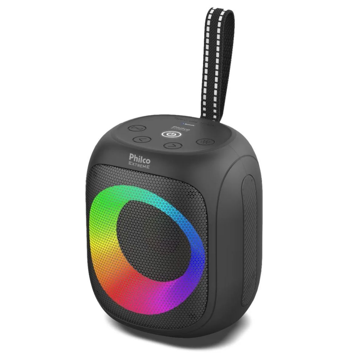 Caixa de Som Speaker Philco PBS30 Flash Lights FM Bluetooth V5.1 30W Black