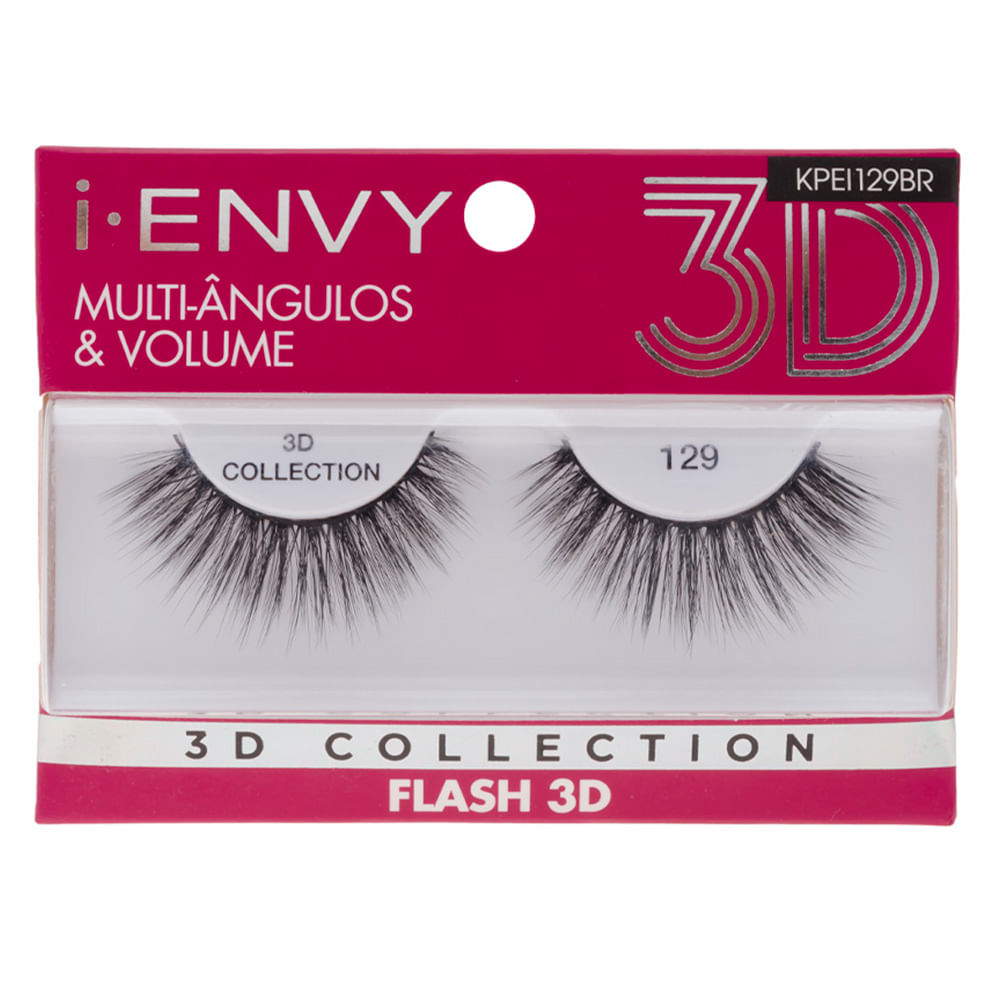 Cílios Postiços Kiss NY I-Envy – 3D Collection — 129
