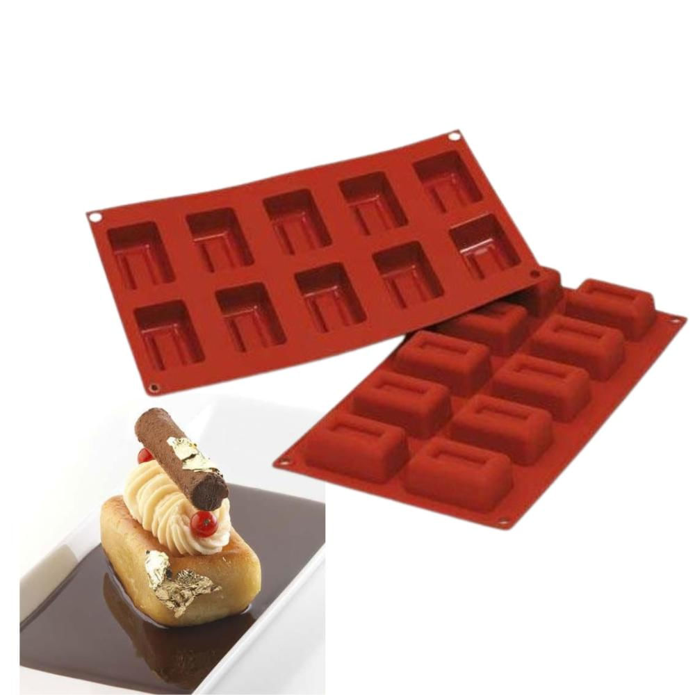 Forma 8 Moldes Lingotto Doce Sobremesa Silicone Silikomart